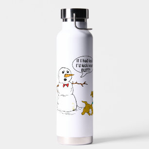 Dog Pees on Snowman Trinkflasche