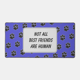 Dog Pet Best Friend Red Heart Puppy Paw Print Schreibtischunterlage