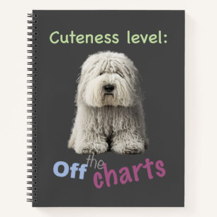 Dog Pet Cuteness Level Niedlich Adortable Funny Zi Notizbuch