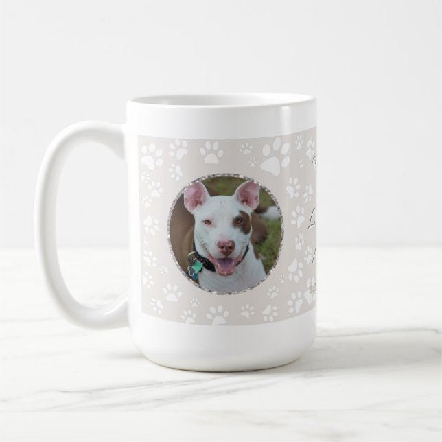 Dog Pet Memorial Ihre Fotos PW Druckkabine Kaffeetasse (Links)