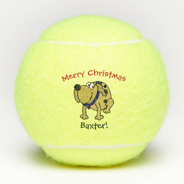 Dog Pet Toy Niedlich Weihnachten Tennisbälle (Vorderseite)
