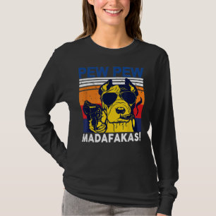 Dog Pew Madafakas Vintag Crazy Pit Bull Graph T-Shirt