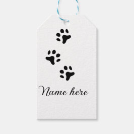 Dog Pfow schwarzes Haustier hinzufügen Name Text T Geschenkanhänger