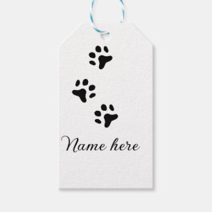 Dog Pfow schwarzes Haustier hinzufügen Name Text T Geschenkanhänger