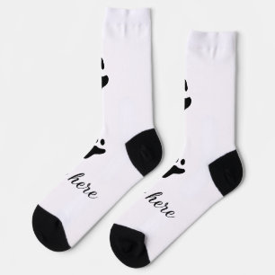Dog Pfow schwarzes Haustier hinzufügen Name Text T Socken