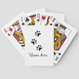 Dog Pfow schwarzes Haustier hinzufügen Name Text T Spielkarten