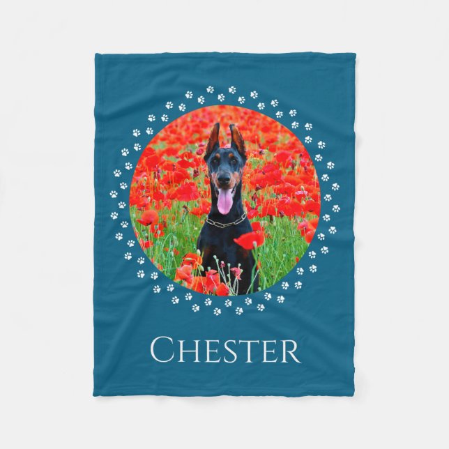 Dog Photo Shirt D Pet Gift  Fleecedecke (Vorderseite)