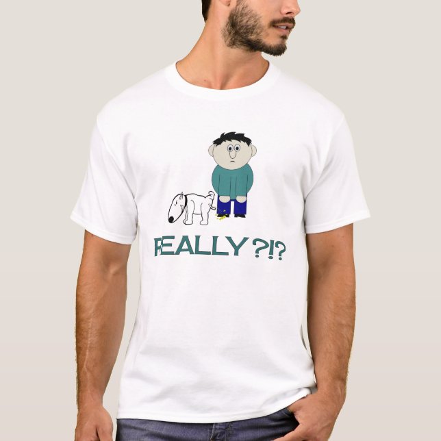 Dog Piss On Cartoon Typ Funny Shirt (Vorderseite)