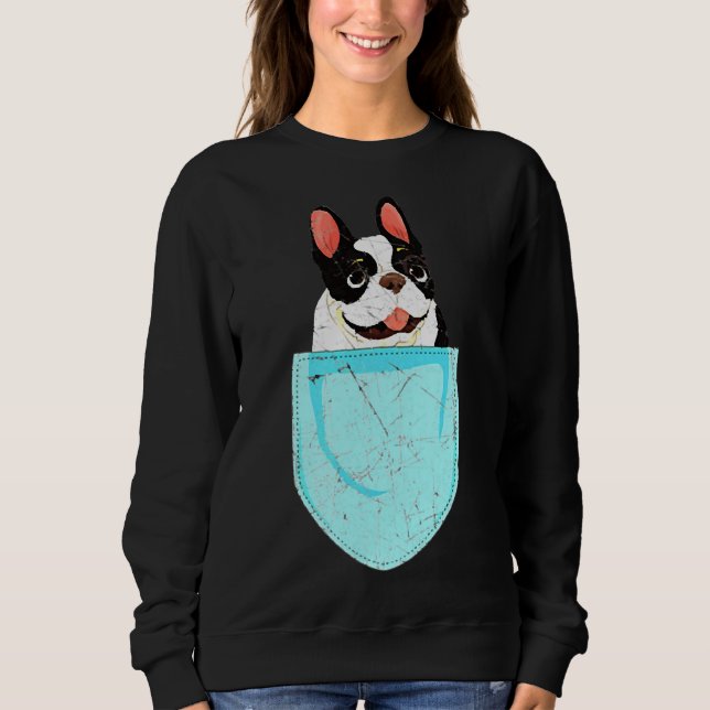 Dog Pocket French Bulldog Sweatshirt (Vorderseite)