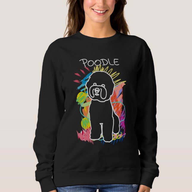 Dog  Poodle Women's Poodle Men's  3 Sweatshirt (Vorderseite)