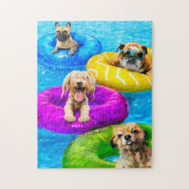 Dog Pool Party Puzzle (Vertikal)
