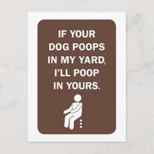 Dog Poop Post Card Postkarte