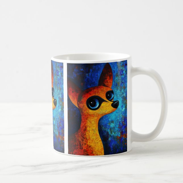 Dog Portrait Art Kaffee Tasse (Rechts)
