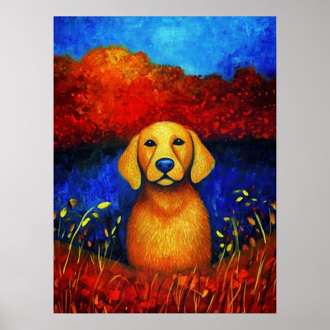 Dog Portrait Art Poster (Vorne)