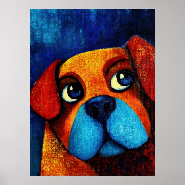 Dog Portrait Art Poster (Vorne)