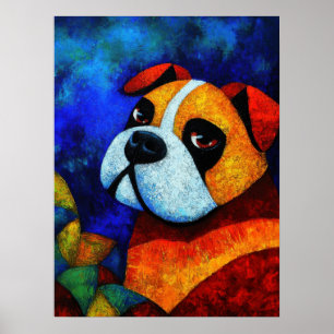 Dog Portrait Art Poster