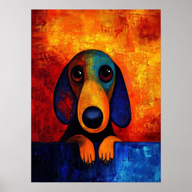 Dog Portrait Art Poster (Vorne)
