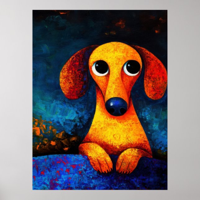 Dog Portrait Art Poster (Vorne)