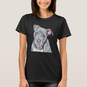 Dog Portrait Foto Filter Pit Bull Dog T-Shirt
