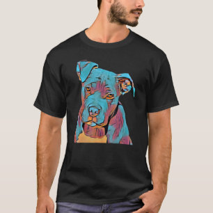 Dog Portrait Foto Filter Pit Bull Dog T-Shirt
