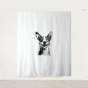 Dog-Portrait für Besitzer von Jacken mit Stolz Wandteppich