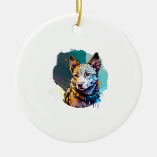Dog Portrait Keramik Ornament