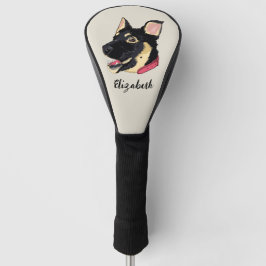 Dog Portrait Niedlicher Welpenname Golf Headcover