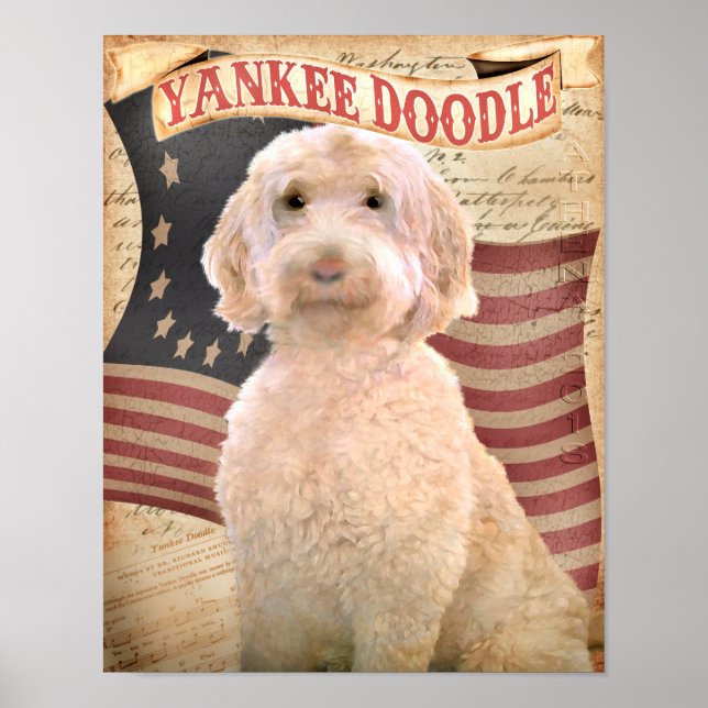 Dog Portrait Personalisiert Pet Portrait Labradood Poster (Vorne)