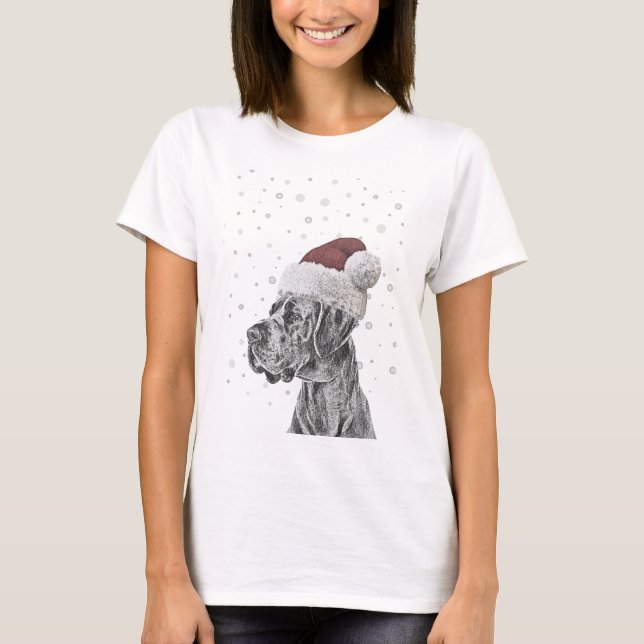 Dog Portrait Weihnachten Frauen T-Shirt (Vorderseite)