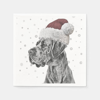 Dog Portrait Weihnachten Serviette