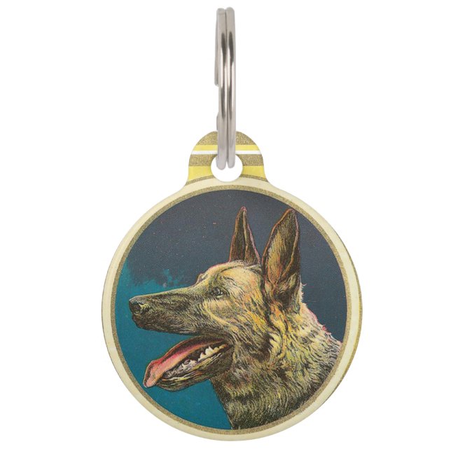 DOG PORTRAITS / Deutscher Schäferhund/Fotovorlage Tiernamensmarke (Vorderseite)