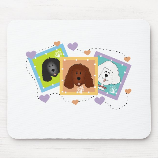 Dog Portraits Tshirts und Geschenke Mousepad (Vorne)