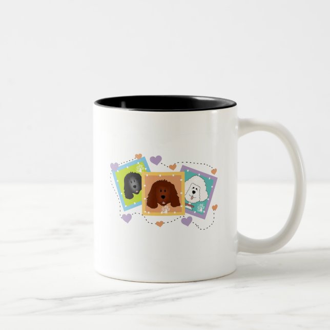 Dog Portraits Tshirts und Geschenke Zweifarbige Tasse (Rechts)