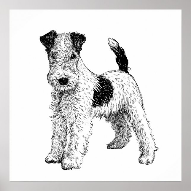 Dog Poster / Wall Art Fox Terrier (Vorne)