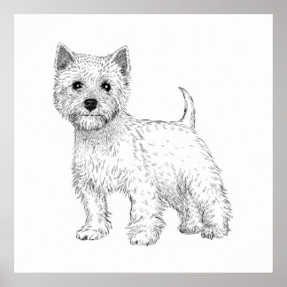 Dog Poster / Wall Art West Highland Terrier