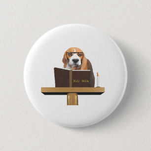 Dog Preacher Button