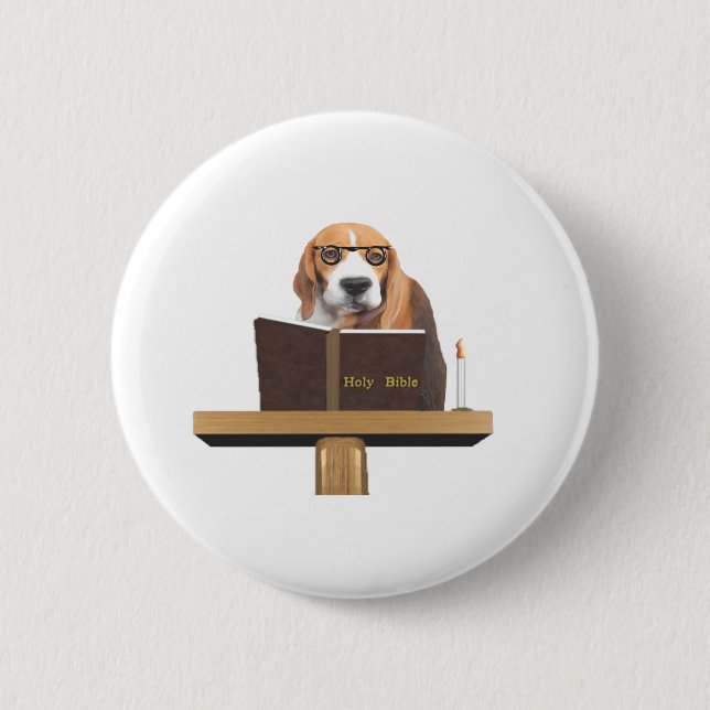 Dog Preacher Button (Vorderseite)