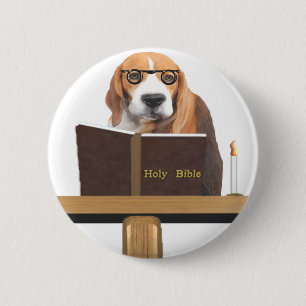Dog Preacher Button