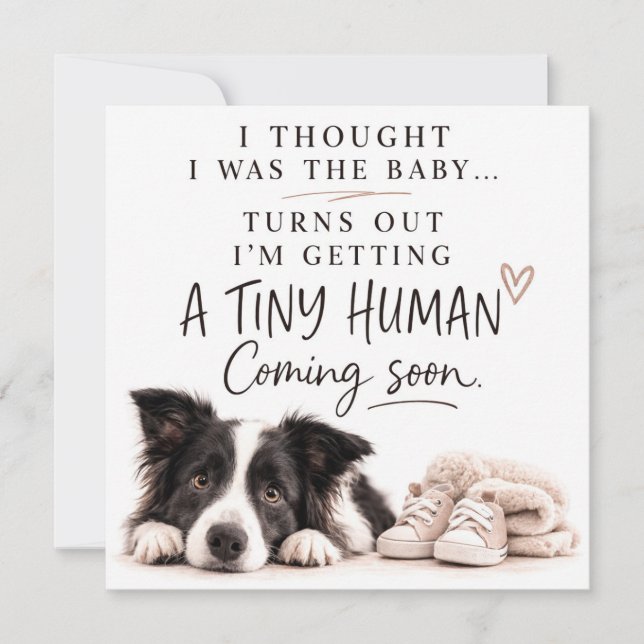Dog Pregnancy Announcement Card Einladung (Vorderseite)