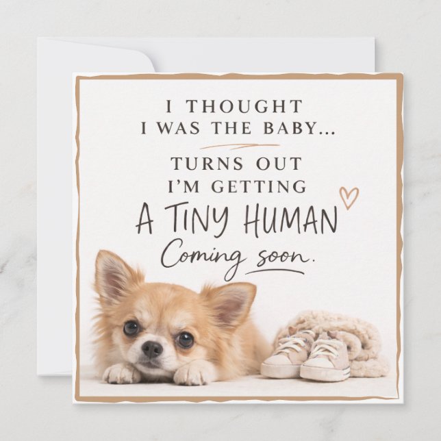Dog Pregnancy Announcement Card Einladung (Vorderseite)