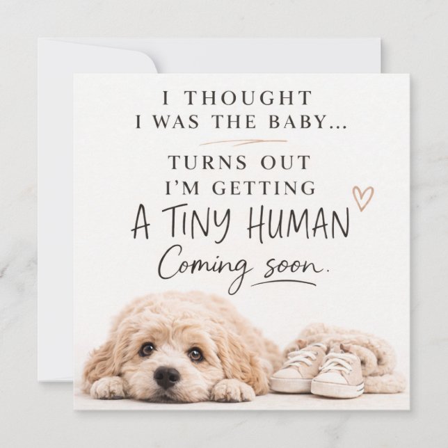 Dog Pregnancy Announcement Card Einladung (Vorderseite)