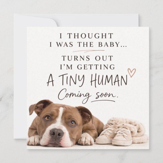 Dog Pregnancy Announcement Card Einladung (Vorderseite)