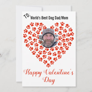 Dog Print, anpassbare Valentinmeldung Feiertagskarte
