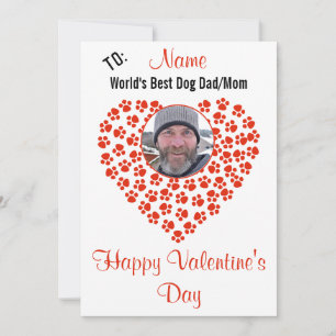 Dog Print individuell anpassbare Valentine Nachric Feiertagskarte