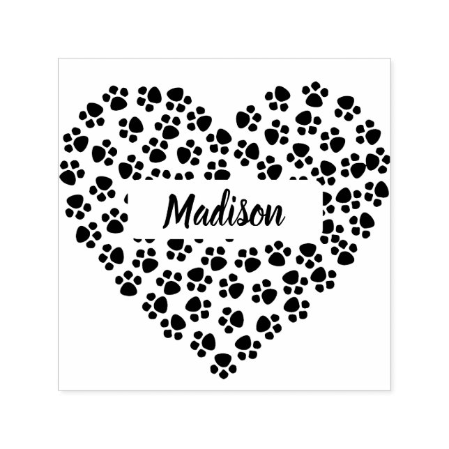 Dog Print Personalisiert Permastempel (Design)