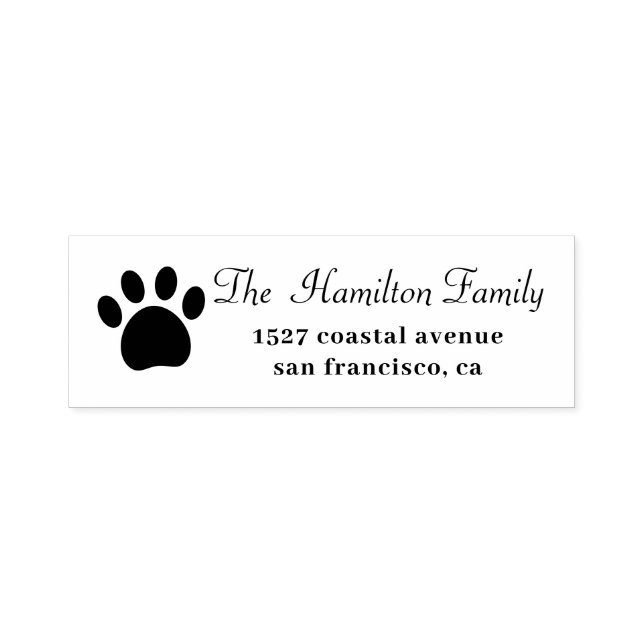 Dog Print : Return Address Permastempel (Design)