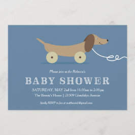 Dog Pull Toy Baby Dusche Einladung
