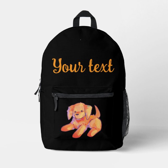 Dog, puppy bedruckter rucksack (Vorderseite)