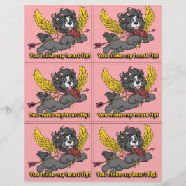 Dog Puppy Classroom Valentine Sheets Briefbogen