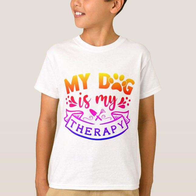 Dog Quote Typografie T-Shirt (Vorderseite)